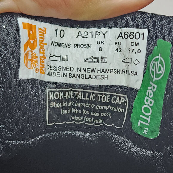 Timberland Pro Reaxion Black Composite Toe Work Sneakers Shoes Women's 10 - NWOB - Picture 8 of 9